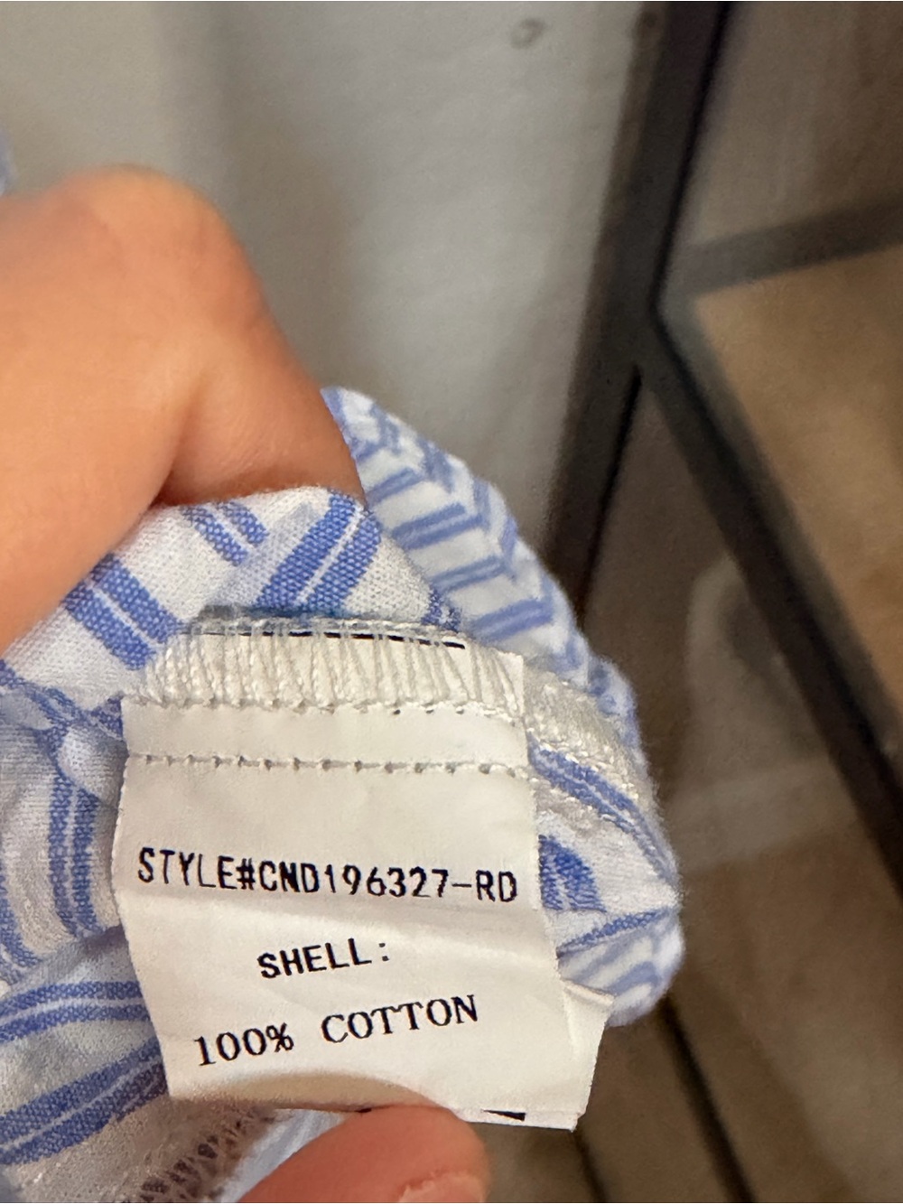 MELLODAY Light Blue and White Striped High-Low Midi Dress - Picture 5 of 7